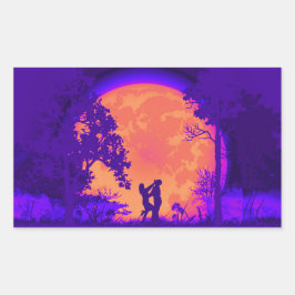 Krav Maga Knee Defense Full Moon Sticker Orange