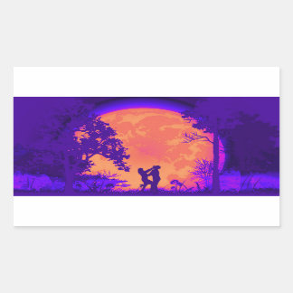 Krav Maga Knee Defense Full Moon Sticker Orange