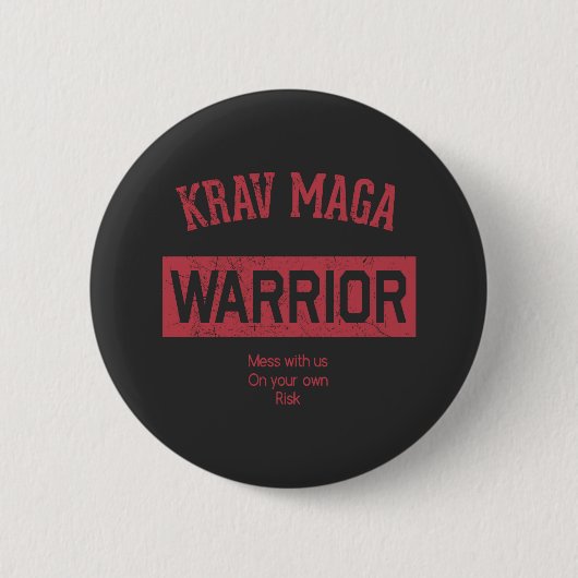 Krav Maga Krieger Button (Vorderseite)