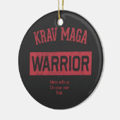 Krav Maga Krieger Keramik Ornament (Links)