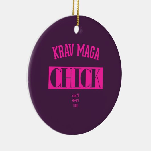 Krav Maga Küken - versuchen nicht einmal Keramik Ornament (Rechts)