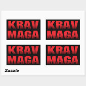 Krav Maga Rechteckiger Aufkleber (Blatt)