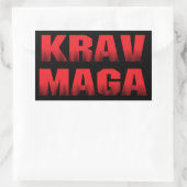 Krav Maga Rechteckiger Aufkleber (Tasche)