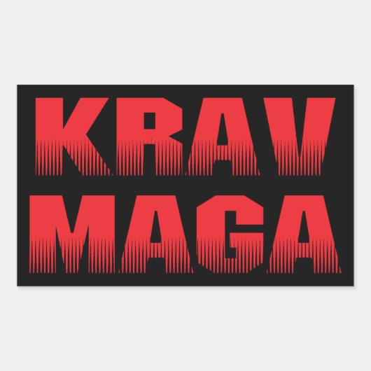 Krav Maga Rechteckiger Aufkleber (Vorderseite)