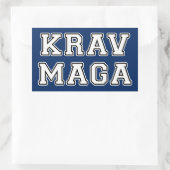 Krav Maga Rechteckiger Aufkleber (Tasche)