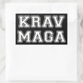 Krav Maga Rechteckiger Aufkleber (Tasche)