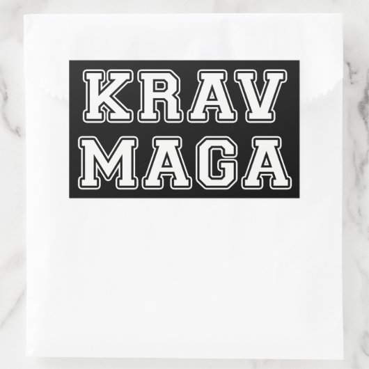 Krav Maga Rechteckiger Aufkleber (Tasche)