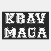 Krav Maga Rechteckiger Aufkleber (Vorderseite)