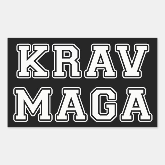 Krav Maga Rechteckiger Aufkleber (Vorderseite)