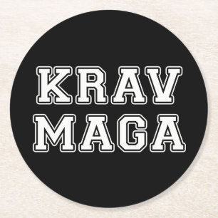 Krav Maga Runder Pappuntersetzer