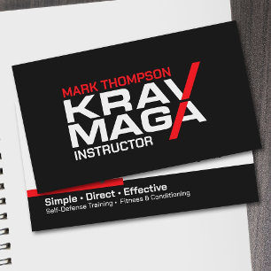 Krav Maga Selbstverteidigungslehrer Visitenkarte