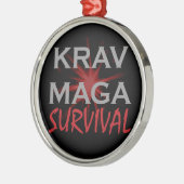 Krav Maga Silbernes Ornament (Links)