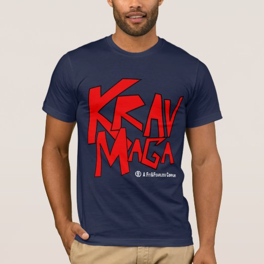 Krav Maga - Sitz und furchtloses T-Shirt (Vorderseite)