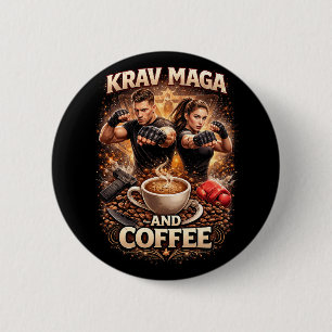 Krav Maga und Kaffee Button