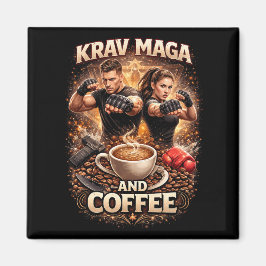Krav Maga und Kaffee Magnet
