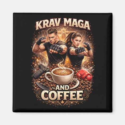 Krav Maga und Kaffee Magnet (Vorne)