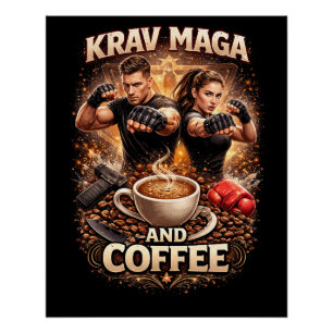 Krav Maga und Kaffee Poster