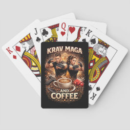 Krav Maga und Kaffee Spielkarten