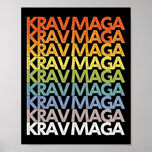 Krav Mega Selbstverteidigungstraining Kampfsport F Poster (Vorne)