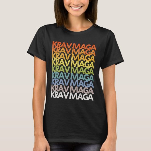 Krav Mega Selbstverteidigungstraining Martial Arts T-Shirt (Vorderseite)