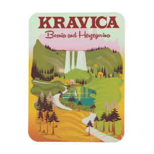 Kravica Wasserfälle Bosnien und Herzegowina Magnet