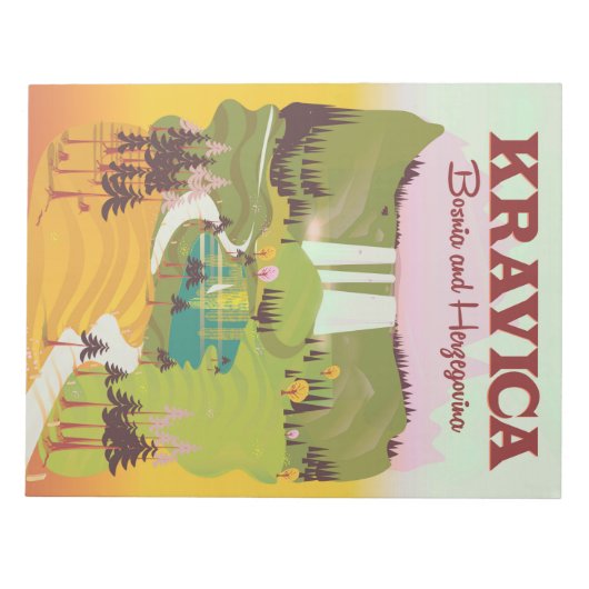 Kravica Wasserfälle Bosnien und Herzegowina Notizblock (Vorderseite)