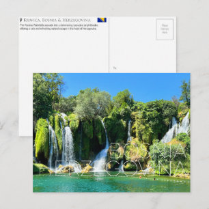 Kravica-Wasserfälle, Bosnien und Herzegowina Reise Postkarte