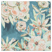 KRAWALL dunkles Aquarell Boho mit Blumen Stoff (Nahaufnahme)