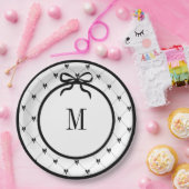 Krawatte a Bow 9" Mit Monogramm Platte Pappteller (Party)