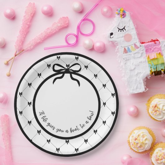 Krawatte a Bow 9" Party Plättchen Pappteller (Party)