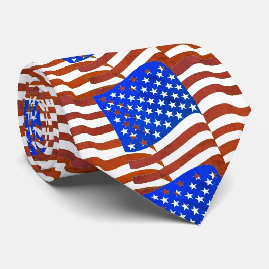 Krawatte-abstrakt/USA-Flagge Krawatte (Gerollt)