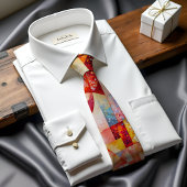 Krawatte Abstrakter Kunst in der Blumengeometrie