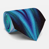 Krawatte, Abstraktes Blue Zigzag Zickzack Template Krawatte (Gerollt)
