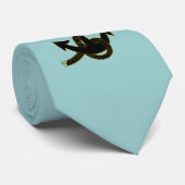 Krawatte - Anker und Helm in Schwarz (Gerollt)