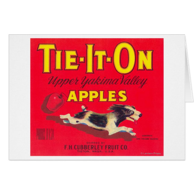 Krawatte auf dem Apple-Etikett (rot) - Tieton, WA (Vorderseite (Horizontal))