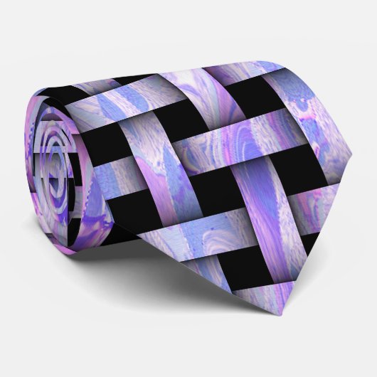 Krawatte aus blauem Holz (Gerollt)