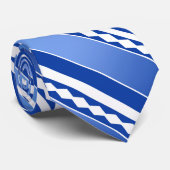 Krawatte aus blauem und weißem Streifen (Gerollt)