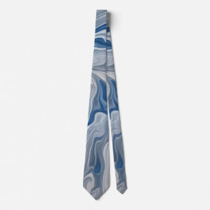 Krawatte aus grauem und blauem Marmor