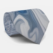 Krawatte aus grauem und blauem Marmor (Gerollt)