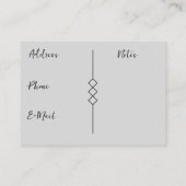 Krawatte aus Holzkiefer Visitenkarte (Rückseite)