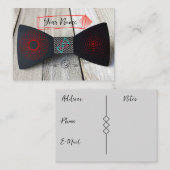 Krawatte aus Holzkiefer Visitenkarte (Vorne/Hinten)