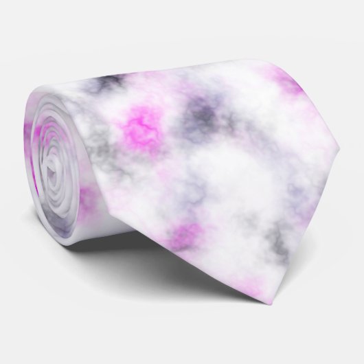 Krawatte aus rosafarbenem, weißem Marmor (Gerollt)