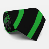 Krawatte aus schwarzem und grünem Streifen (Gerollt)