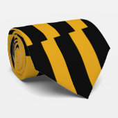 Krawatte aus schwarzem und Nu-Gold (Gerollt)