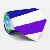 Krawatte aus weißem Regenbogen (Horizontale Streif (Gerollt)