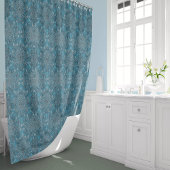 Krawatte-Baby-Blue-Zeleste-Brechung Duschvorhang