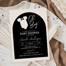 Krawatte Babydusche für Schwarze und Creme Bow Einladung