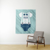 Krawatte Babydusche hinten, Marine, Aqua Wandteppich (Beispiel)