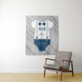 Krawatte Babydusche hinten, Marine, Aqua Wandteppich (Beispiel)