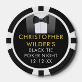 Krawatte Bachelor Party Foto Poker Chips (Vorderseite)